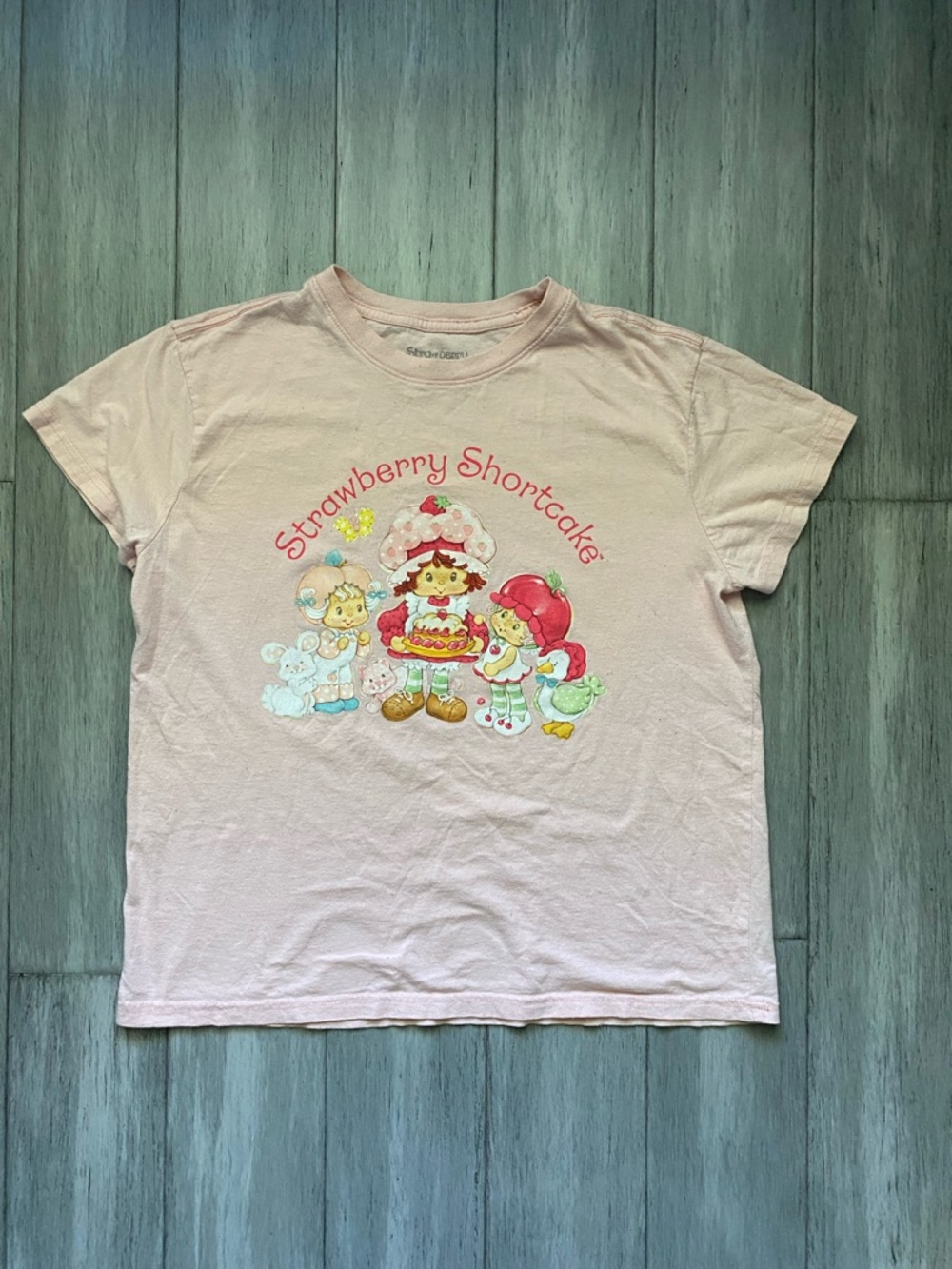 Strawberry Shortcake Pink Graphic Tee for Women T-Shirt